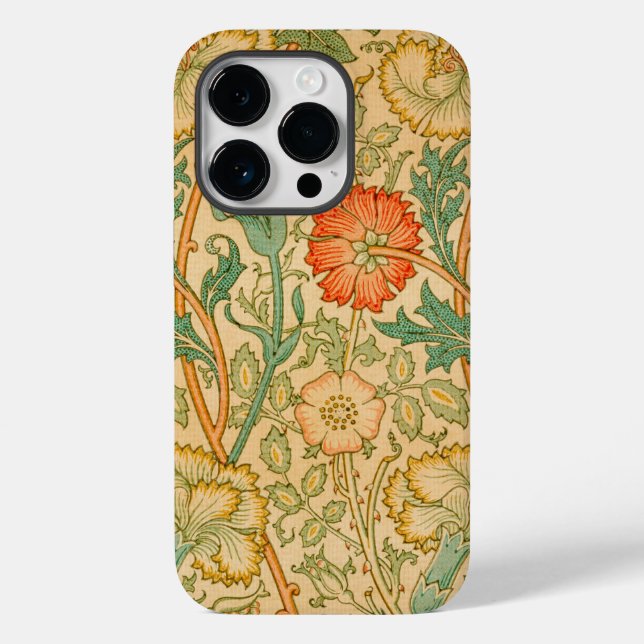 William Morris's Pink and Rose famous pattern  Case-Mate iPhone Case (Back)
