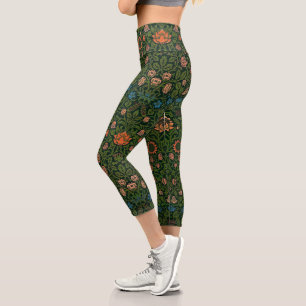 William Morris's Violet and Columbine  Capri Leggings