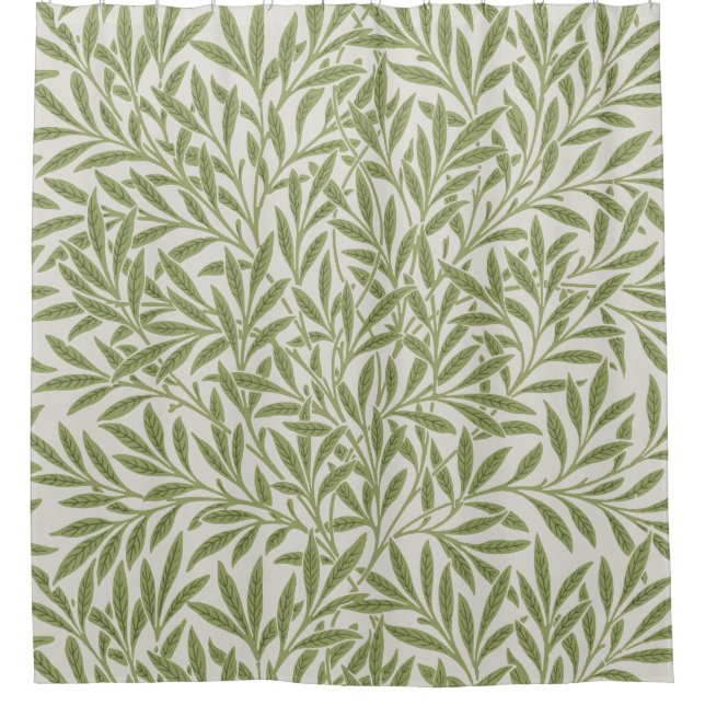 William Morris's Willow pattern (1874).  Shower Curtain (Front)