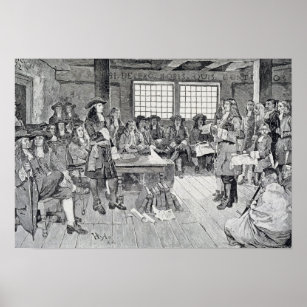William Penn in Conference with the Colonists Poster
