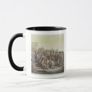 William Penn negotiating the treaty leading to the Mug