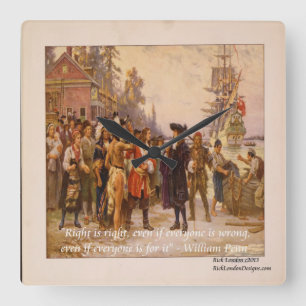 William Penn "Right Is Right" Wall Clock