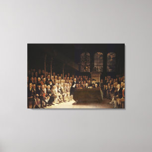 William Pitt addressing the House Canvas Print