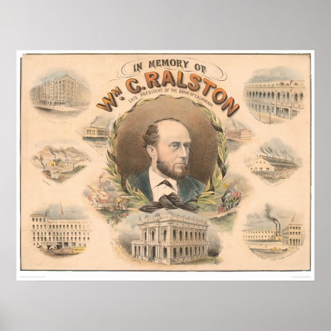 William Ralston, President of Bank of CA. (1384A) Poster (Front)