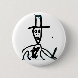 william s. burroughs "man in hat" 6 cm round badge
