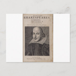 William Shakespeare, 1623 Postcard