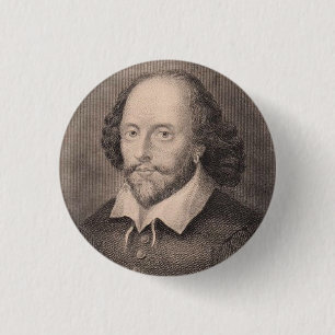 William Shakespeare 3 Cm Round Badge