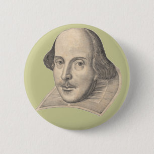 William Shakespeare 6 Cm Round Badge