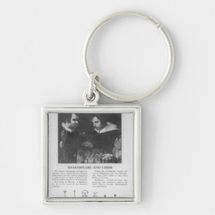 William Shakespeare and Ben Jonson Key Ring