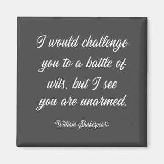 William Shakespeare Battle Of Wits English Literat Magnet