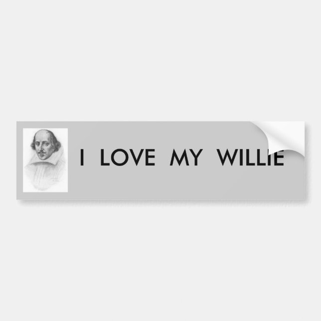 WILLIAM SHAKESPEARE BUMPER STICKER (Front)