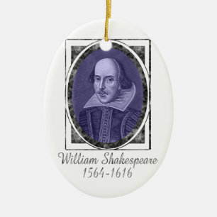 William Shakespeare Ceramic Tree Decoration