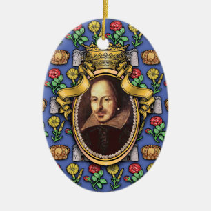 William Shakespeare Ceramic Tree Decoration