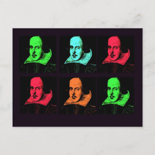 William Shakespeare Collage Postcard