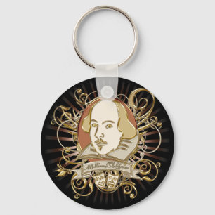 William Shakespeare Crest (Gold) Key Ring