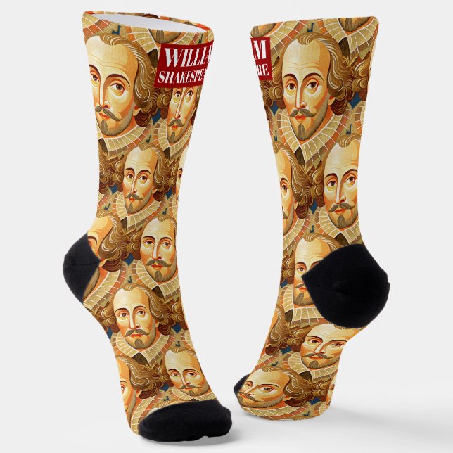 William Shakespeare Crew Socks (Angled)