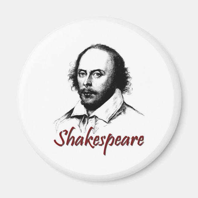 William Shakespeare Etching Magnet (Front)