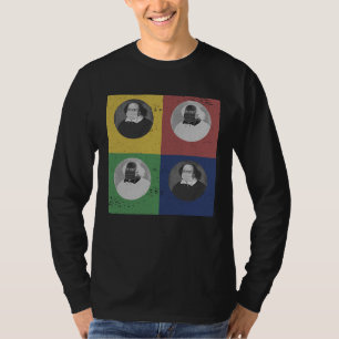 William Shakespeare Face Mask Portrait Squares T-Shirt