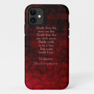 William Shakespeare Famous Love Quote iPhone 11 Case