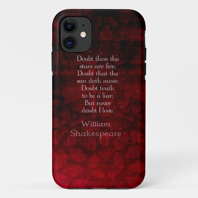 William Shakespeare Famous Love Quote Case-Mate iPhone Case (Back)