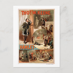 William Shakespeare "Hamlet" Theatre Poster Postcard