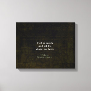 William Shakespeare Humourous Witty Quotation Canvas Print