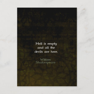 William Shakespeare Humourous Witty Quotation Postcard