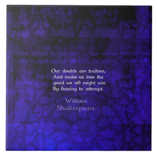 William Shakespeare Inspirational Courage Quote Tile
