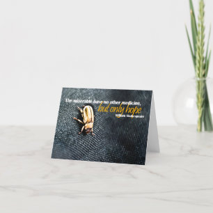 William Shakespeare Inspirational Quote "Hope" Thank You Card
