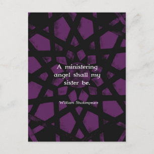 William Shakespeare Inspirational Sister Quote Postcard