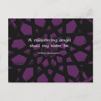 William Shakespeare Inspirational Sister Quote Postcard