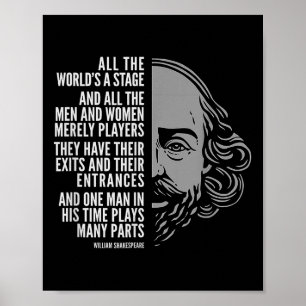 William Shakespeare Inspiring Quote_ All The World Poster