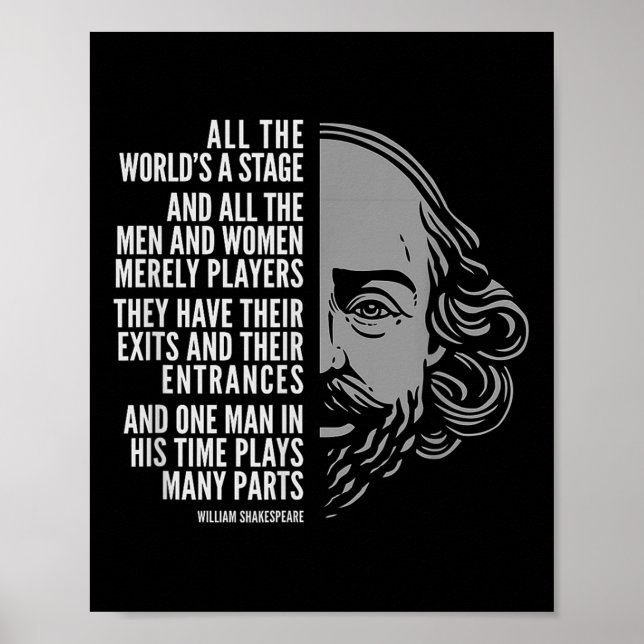 William Shakespeare Inspiring Quote_ All The World Poster (Front)