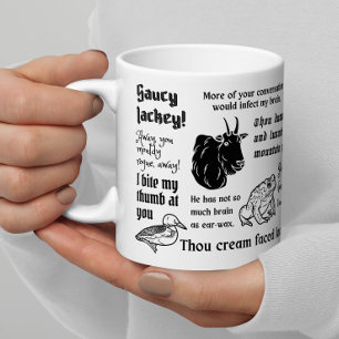 William Shakespeare Insults Funny Drama Theatre  Coffee Mug