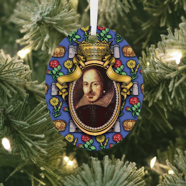 William Shakespeare Metal Ornament (Insitu)