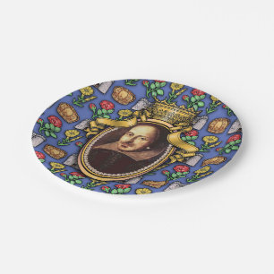 William Shakespeare Paper Plate