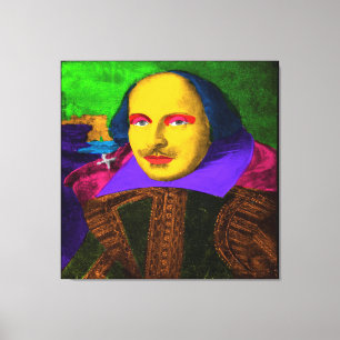 William Shakespeare Pop Art Canvas Print