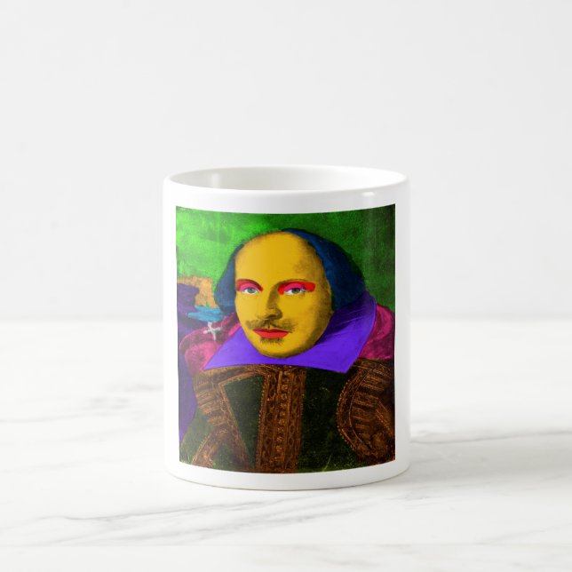 William Shakespeare Pop Art Coffee Mug (Center)