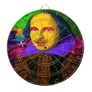 William Shakespeare Pop Art Dartboard