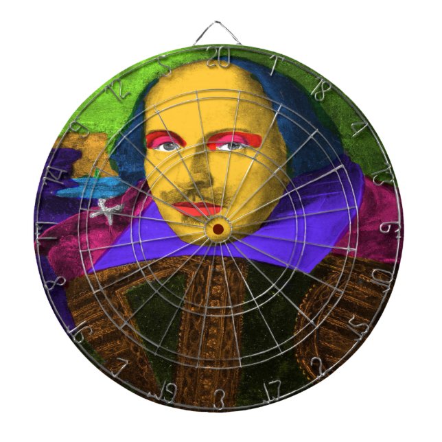 William Shakespeare Pop Art Dartboard (Front)
