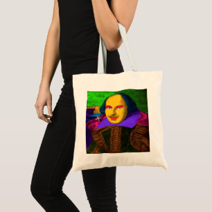 William Shakespeare Pop Art Large Tote Bag