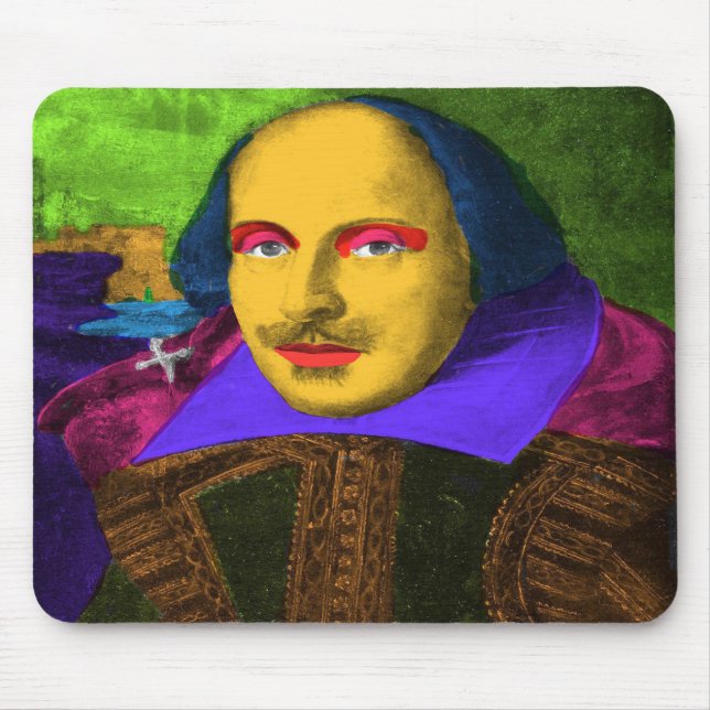 William Shakespeare Pop Art Mouse Mat (Front)