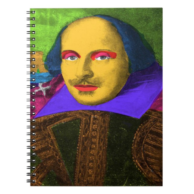 William Shakespeare Pop Art Notebook (Front)