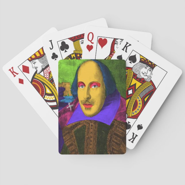 William Shakespeare Pop Art Playing Cards (Back)