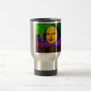 William Shakespeare Pop Art Travel Mug