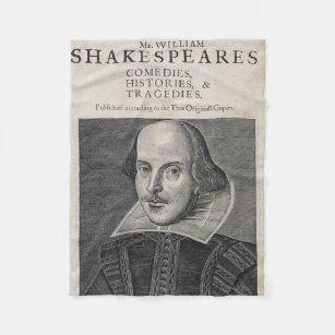 William Shakespeare Portrait Fleece Blanket