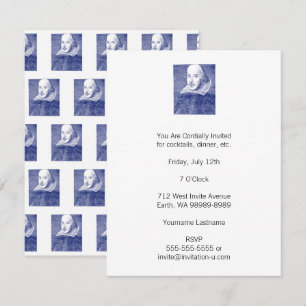 William Shakespeare Portrait from First Folio Invitation