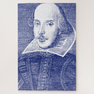 William Shakespeare Portrait from First Folio Jigsaw Puzzle