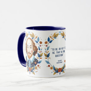 William Shakespeare portrait Hamlet illustration Mug