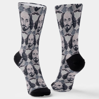 William Shakespeare portrait Hamlet illustration Socks